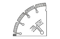 China Laser Welded Synthetic Diamond Asphalt Cutting Blade With Undercutting Protections supplier