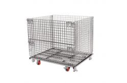 China Bright Surface 50x50 Collapsible Wire Container / Wire Storage Cages supplier