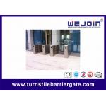 110V Stainless Steel Full-automatical Flap Barrier Gate With Auti-collision function for sale