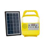 FM Radio MP3 Solar Emergency Lights Solar Panel Led Lamp With Cables