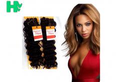 China Deep Wave Natural Human Hair Extensions / Curly Human Hair Weave supplier