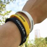 Custom Logo Printed Silicone Wristbands For Promotion And Advertising Multi color Night Glow Luminous Silicone Bands for sale