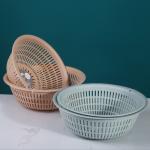 Double PP Plastic Washing Basket For Washing Fruit And Vegetables