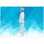 Breathable Disposable Painters Coveralls , Disposable Asbestos Suits CPE Material for sale