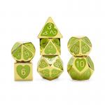 Green Peach Heart Metal Multi -Flag RPG Dice Set Dnd Coc  Luxury style