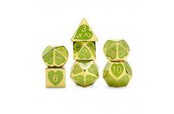 China Green Peach Heart Metal Multi -Flag RPG Dice Set Dnd Coc  Luxury style supplier