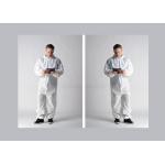Full Body Disposable Protective Coverall Insulated Blood Resistance Weight 25 - 70gsm for sale