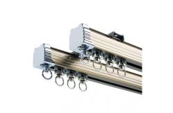 China 2m Modern Brushed Anodize Bendable Double Curtain Track supplier