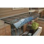 Window Canopy Polycarbonate Shade Awning Supported By Dependable Width Balcony Bracket