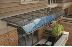 China Window Canopy Polycarbonate Shade Awning Supported By Dependable Width Balcony Bracket supplier
