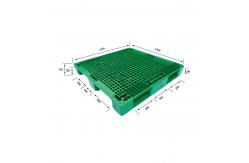 China Green 4 Way Heavy Duty Plastic Pallet Warehouse Use Nestable supplier