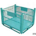 Powder Coated Steel Stillage Pallet Cage 800mm Depth Foldable for sale