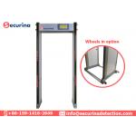 15W Low Voltage Metal Detector Gate , Metal Walk Through Gate 8/16/24/33/45 Zones Optional for sale