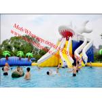 Gaint Water slide inflatable pool withJumping Bouncer water park slides for sale for sale
