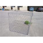 Silver Color Decorative Gabion Baskets / Galvanised Steel Stone Cage for sale