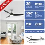 52 Ceiling Fan With Light And Remote Control Modern Indoor ABS Blade