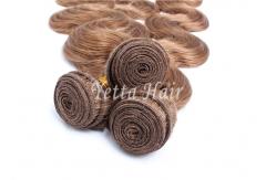 China Unprocessed Light Brown Virgin Human Hair Extensions Without Shedding supplier