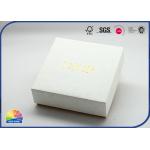 Embossed Present Paper Cardboard Box 2 Piece Gold Stamping Logo for sale