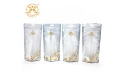 China Clear Front Silver Back Resealable Zipper Metallized Stand Up Pouch Food Storage supplier