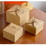 China Eco Friendly Square Kraft Gift Boxes For Baked Goods Candies And More factory