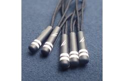 China Black Rubber Debossed logo Zipper Slider Puller For Garment supplier