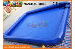 China Large Blue PVC tarpaulin Inflatable Water Pools Square / Round Shape supplier