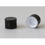 Plastic Storage Caps For Canning Jars Black Color Ribbed 24 / 410 for sale
