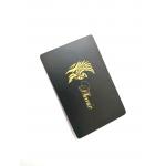 Matte Black CR80 Gold Metal Business Cards With Laser Engraved