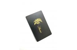 China Matte Black CR80 Gold Metal Business Cards With Laser Engraved supplier