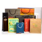 Recyclable Customized Paper Bags Full Color Printing Kraft With Handles for sale