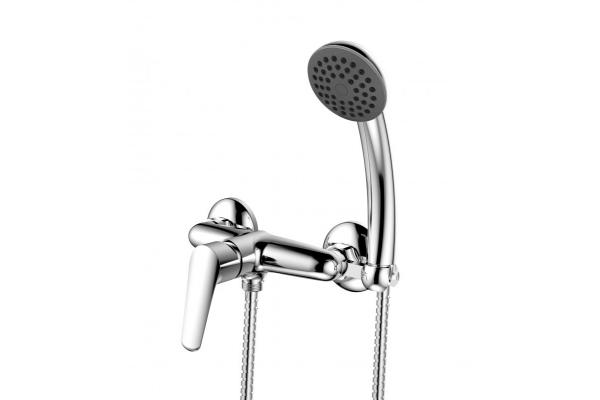 Single Handle Shower Mixer Faucet Wall Mounted Brass Chrome Shower Set