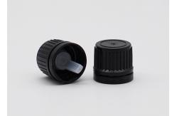 China Ribbed Plastic Tamper Evident Cap 18mm With Insert For Essential Oil Bottle supplier