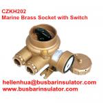 10A/16A marine brasswaterproof rotary switch outlet CZKH201 IP56 for sale