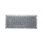 64 Keys Stainless Steel Backlit Usb Keyboard , Industrial Metal Keyboard With Trackball