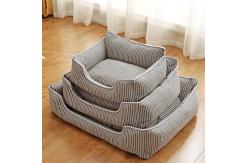 China Soft Washable Breathable Rectangle Dog Sleeping Bed Anti Slip Bottom supplier