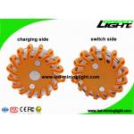 Waterproof IP65 Rechargeable Amber LED Road Flares Flashing Warning Light Roadside Flare Emergency Disc Beacon for sale