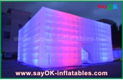 China Tent Inflatable Party/Camping Transparent Inflatable Square Tent With Led Lighting supplier