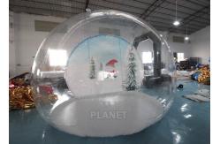 China Christmas Decor Clear Inflatable Bubble Tent With Blowing Snow supplier