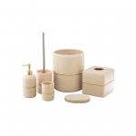 Gold Stripe Style Resin Soap Foam Dispenser Toothbrush Holder Bathroom Accessories for sale