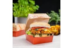 China Wholesale customized hamburger boxes eco-friendly and recyclable fast food packaging boxes supplier