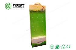 China CMYK Printing Recyclable Pegboard Paper Cardboard Pop Up Floor Hook Displays Stand supplier