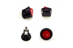 China KCD2 3 Pin 2 Pin 3 Position Locking Round Rocker Switch Dashboard Panel supplier