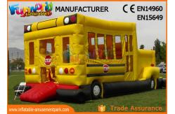 China Customized Interactive Inflatable Bouncer Slide School Bus Shaped supplier