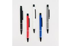 China High End Simple Aluminum Ballpoint Pen Spray Painting Smooth Writing Ball Pen supplier