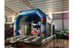 China Wide Inflatable Car Wash Themed Jump House Inflatable Children Bounce With Slide supplier