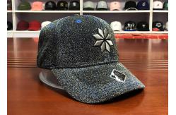 China Custom made Bling metal thread ACE embroidery flower printing 6panel  baseball caps hats supplier