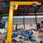 Customized Electric Pillar Mounted Jib Crane 360 Degrees Rotation With Electric Chain Hoist