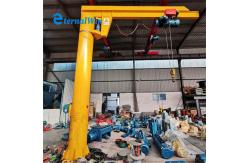 China Customized Electric Pillar Mounted Jib Crane 360 Degrees Rotation With Electric Chain Hoist supplier