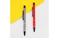 China High End Simple Aluminum Ballpoint Pen Spray Painting Smooth Writing Ball Pen supplier