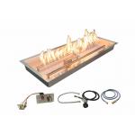 Silver Linear Trough Gas Fire Pit Insert  65000 BTU Fire Pit Burner Plate